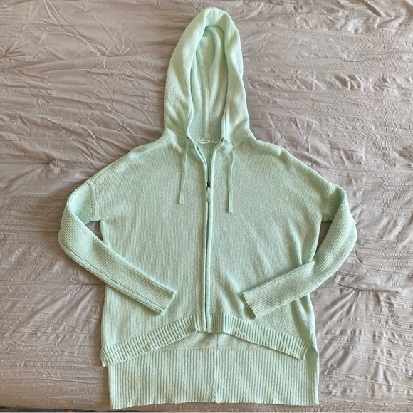 Athleta Sweaters - Athleta Revive Sweater Hoodie Full Zip Aqua Blue